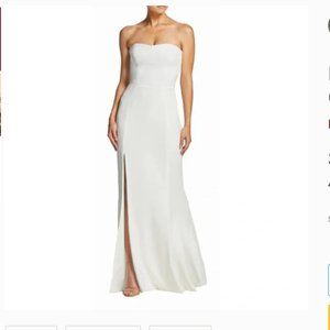 NWT Dress The Population White Ellen Gown Size Small